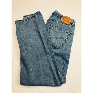 Men's Classic Levi's 505 Straight Leg Medium Wash Blue Jeans, Size  (32x32)